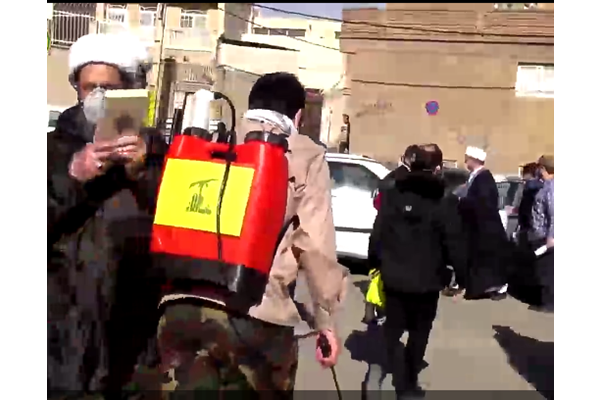خیزش حزب‌الله لبنان در خیابان‌های قم برای مقابله با کرونا+ تصویر/فیلم