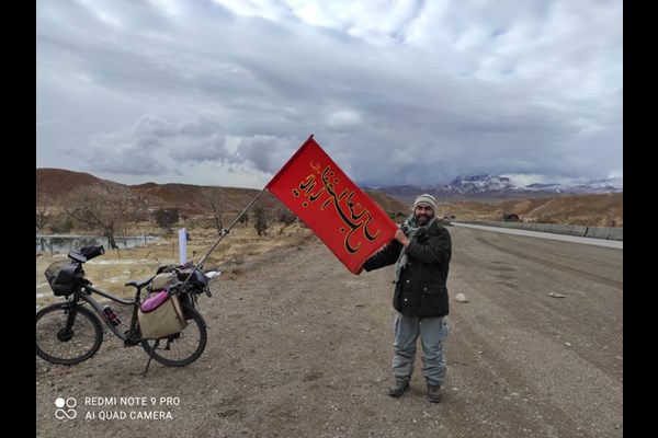 سفر با دوچرخه به مشهدالرضا به نیابت از کادر درمان و شهدای مدافع سلامت+ تصاویر