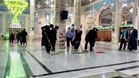 مراسم غبارروبی و عطر افشانی مسجد مقدس جمکران به روایت تصویر