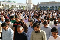 برگزاری نماز عید سعید فطر در مسجد مقدس جمکران + تصاویر