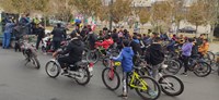 دوچرخه سواران قم به یاد شهدای امنیت رکاب زدند+ تصاویر