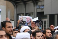 راهپیمایی مردم قم علیه جنایت آمریکا در به شهادت رساندن سردار سلیمانی