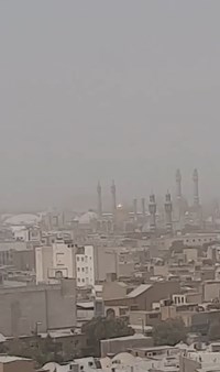 تصاویری از شدت آلودگی هوای قم
