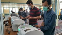 حضور پرشور مردم پای صندوق های رای