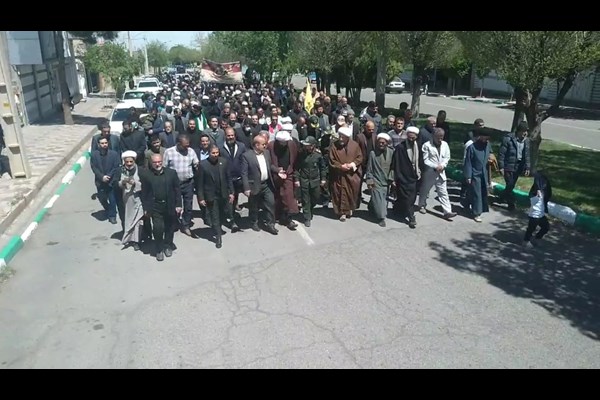راهپیمایی مردم کهک در روز قدس