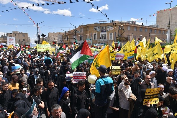 حضور به‌یادماندنی و باشکوه مردم قم در راهپیمایی روز قدس