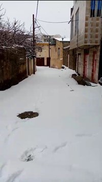 برف روستاهای قم را سفید پوش کرد