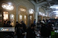 برپایی سفره افطار در حرم مطهر