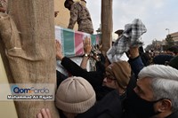 گزارش تصویری | آیین تشییع شهدای گمنام و یک جانباز شهید دفاع مقدس