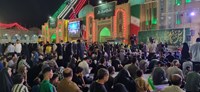 پرچم ۳ رنگ ایران بر گنبد فیروزه‌ای مسجد جمکران 