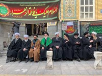 دسته عزاداری بیت حضرت الله العظمی گلپایگانی و مدسة الامام المهدی (ع) در روز شهادت حضرت فاطمه زهرا (س) دی ماه ۱۴۰۱