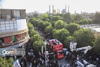 مراسم تشییع پیکر ۸ شهید جنایات رژیم صهیونی